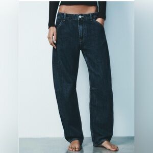 Zara Mid Waist TRF Balloon Jeans